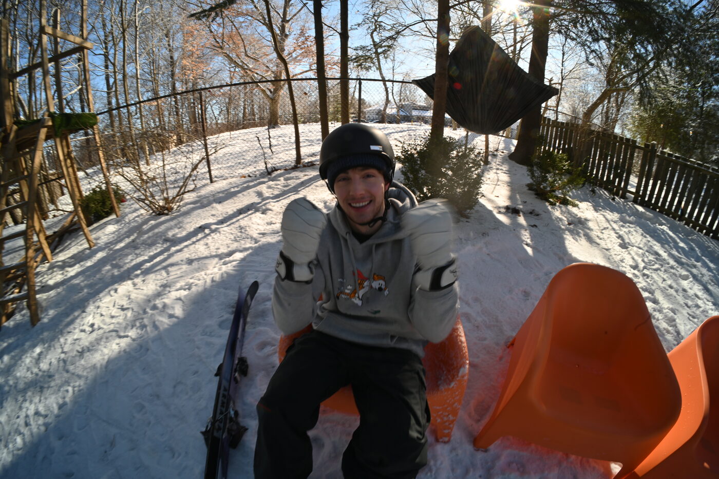 Chilling in the snow