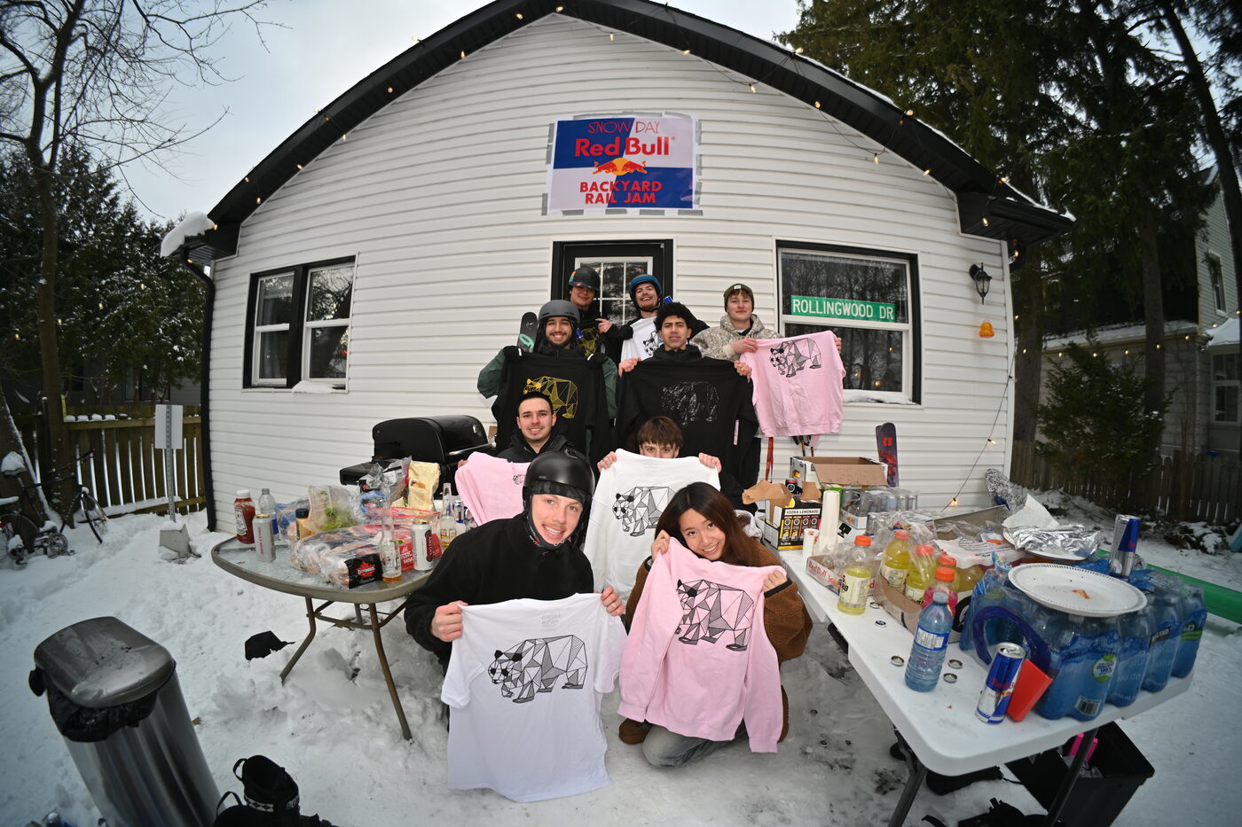 Crew with merch